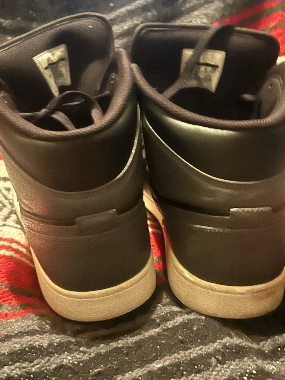 Jordan Black and White Sneaker Interior Label Detail. This price is no discount.